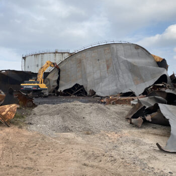 8 - Demolition of the Heavy Fuel Oil Tanks continues