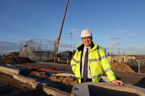 FIRST STEEL IN GROUND FOR TEESWORKS SKILLS ACADEMY BUILDING
