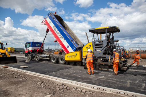 Asphalt Resurfacing Works See Vital South Bank Link Road Take Shape